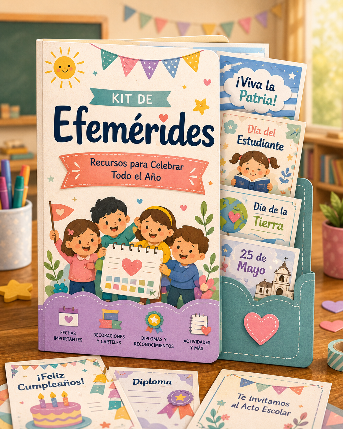 ✏️📃Material de Efemérides para todo el año: Cartelera, Recursos para actos y actividades